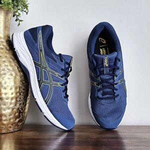 🏃‍♂️ ASICS Gel-Contend 6 Men’s Running Shoes Navy Blue / Yellow Size 10.5